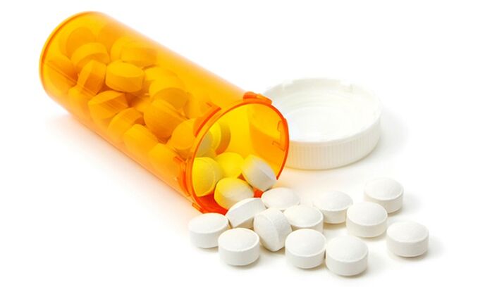 Pastillas para el dolor en las articulaciones de los dedos.